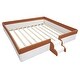 preview thumbnail 6 of 8, Upholstered King-Size Daybed Frame with Fence and Stairs