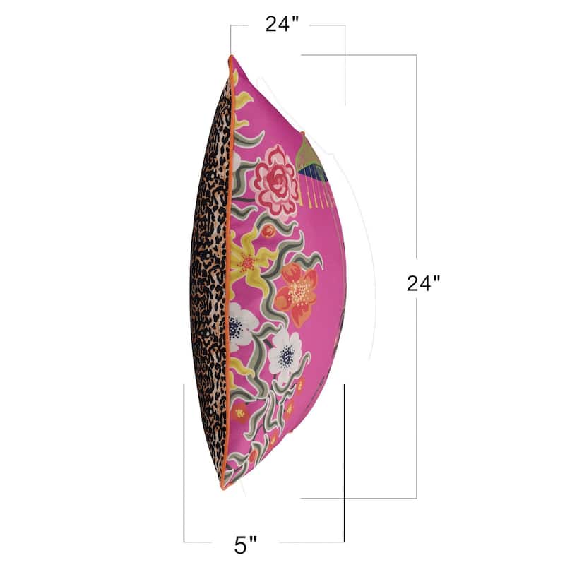 Dann Foley Double Sided Pillow - Monkey Print and Cheetah Velvet - Left