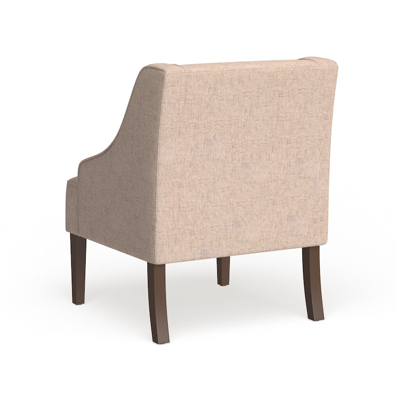 Porch & Den Lyric Tan Swoop Arm Accent Chair