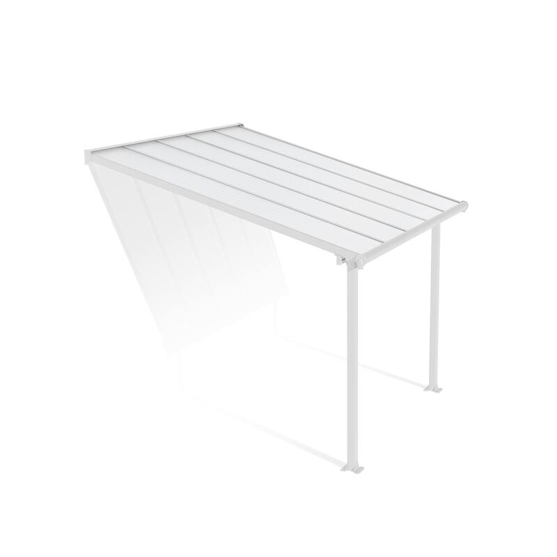 Olympia 10 ft. White/White Aluminum Patio Cover -