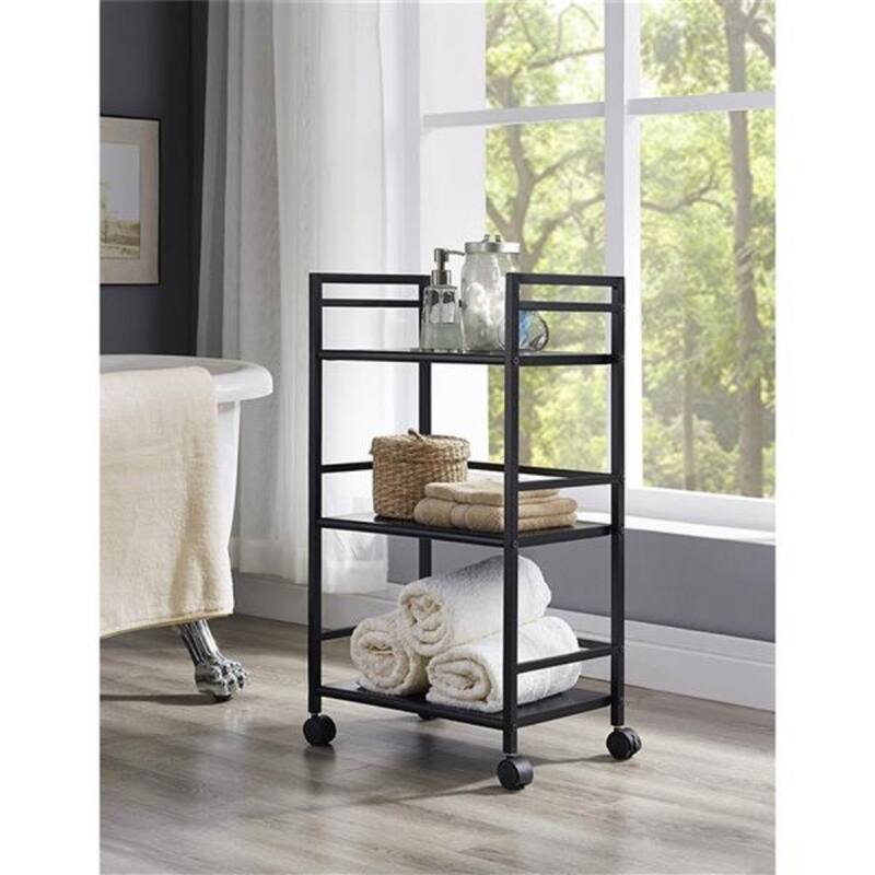 Widen 3 Tiers Multi-functional Storage Cart - Black