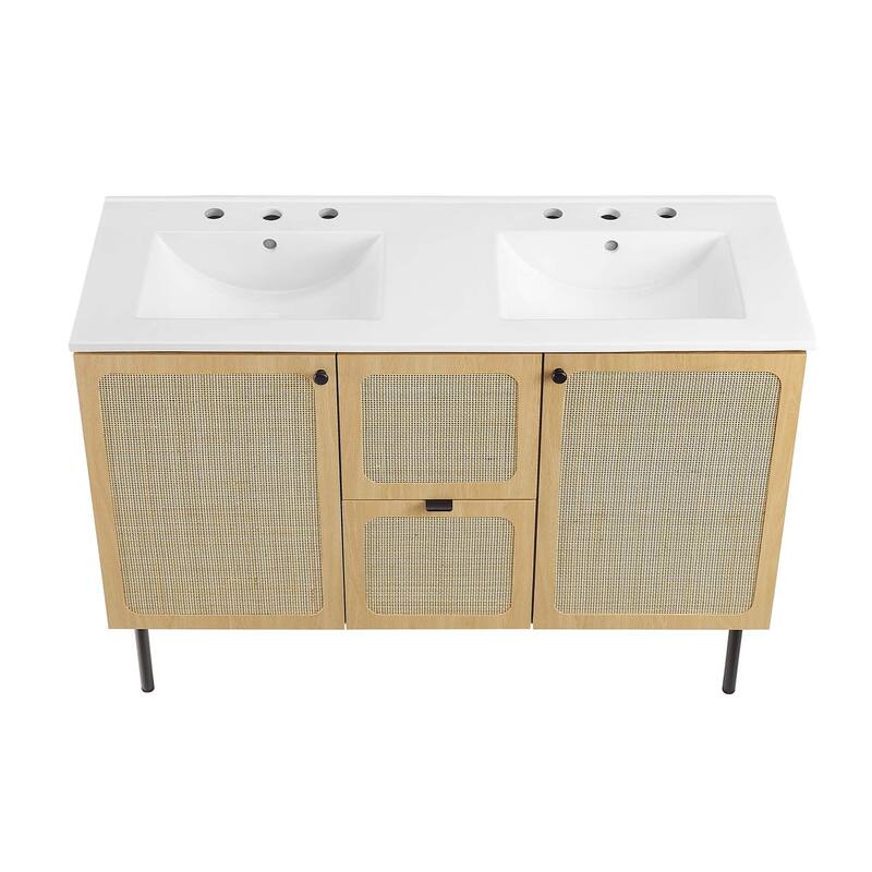 Chaucer 18"/24"/30"/36"/48"Single Basin/48" White Basin Bathroom Vanity