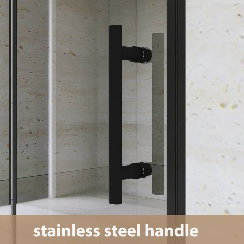 Bifold Framed Shower Door in Matte Black Finish