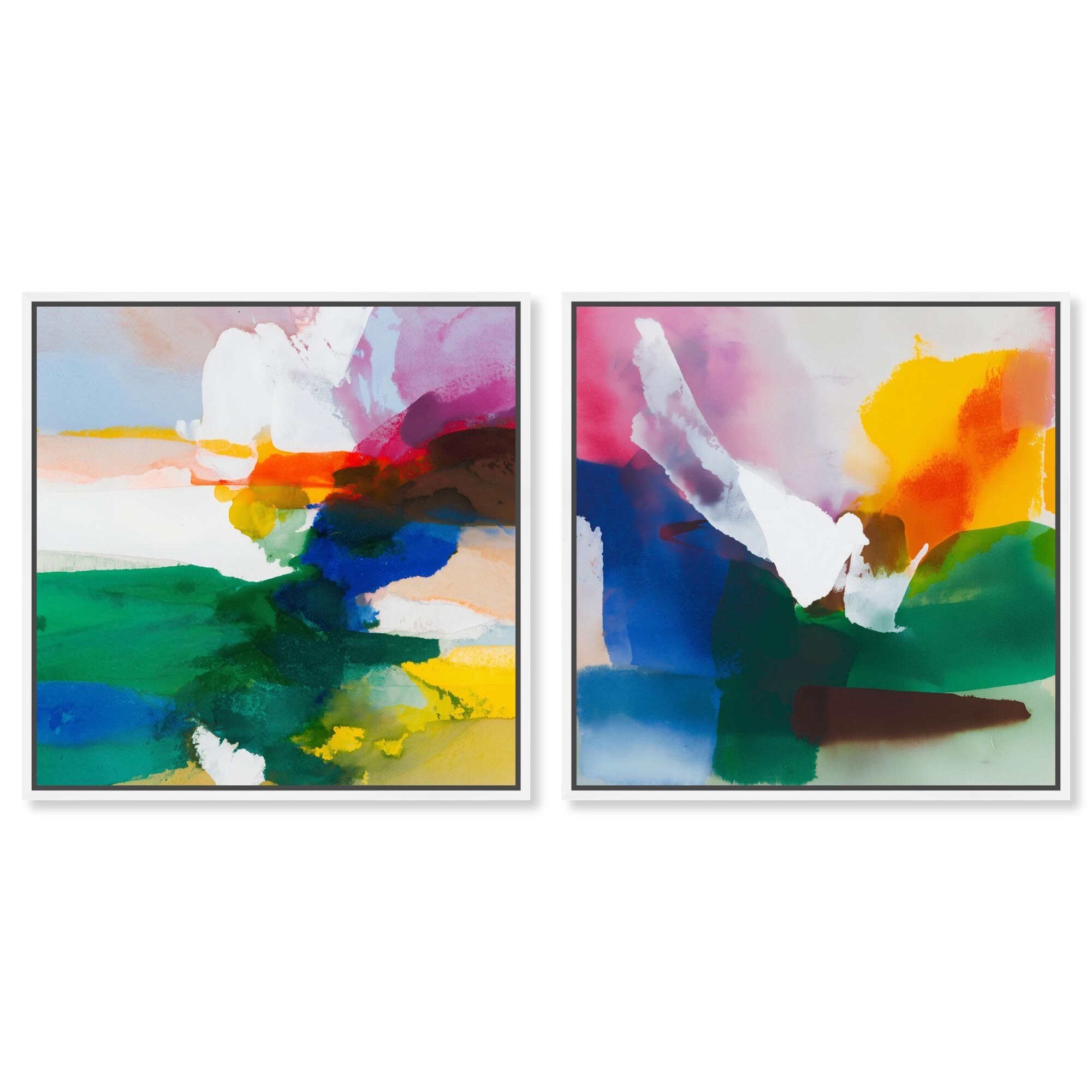 Rainbow Melt Living Room Set Canvas Print by Art Remedy