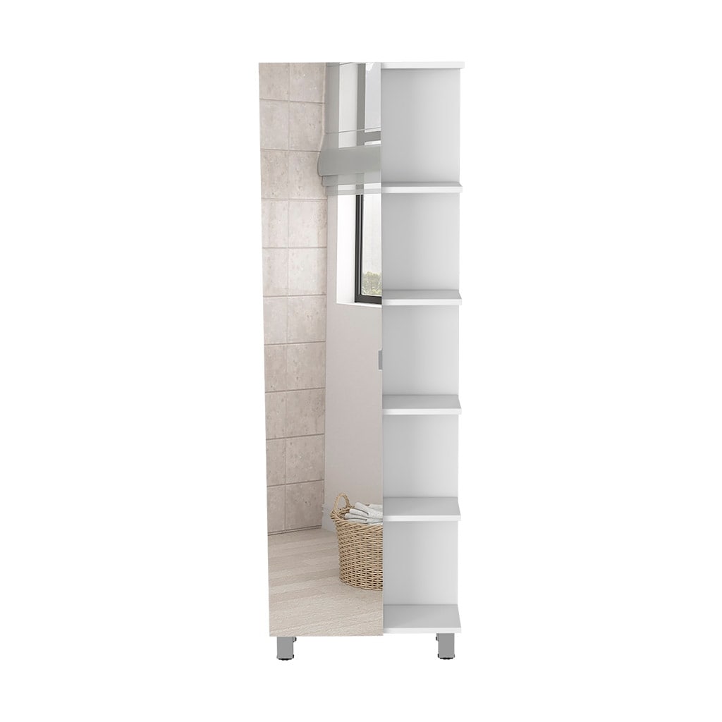 TUHOME Urano Mirror Door Linen Cabinet N A On Sale Bed Bath