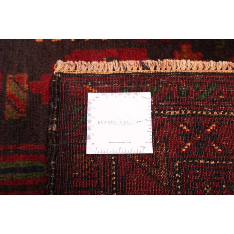 ECARPETGALLERY Hand-knotted Teimani Black, Red Wool Rug - 4'0 x 6'4