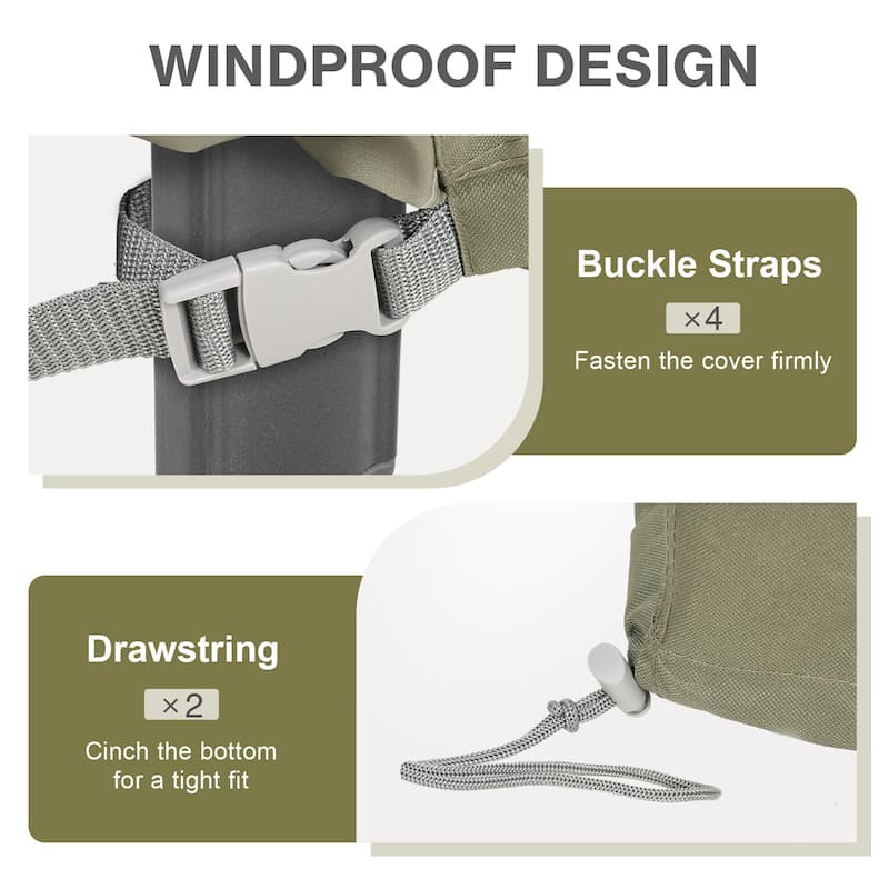 Aoodor Heavy Duty Patio Chair Cover with Air Vents for Stackable Dining Chairs/ Rocking Chair/ Outdoor Swivel