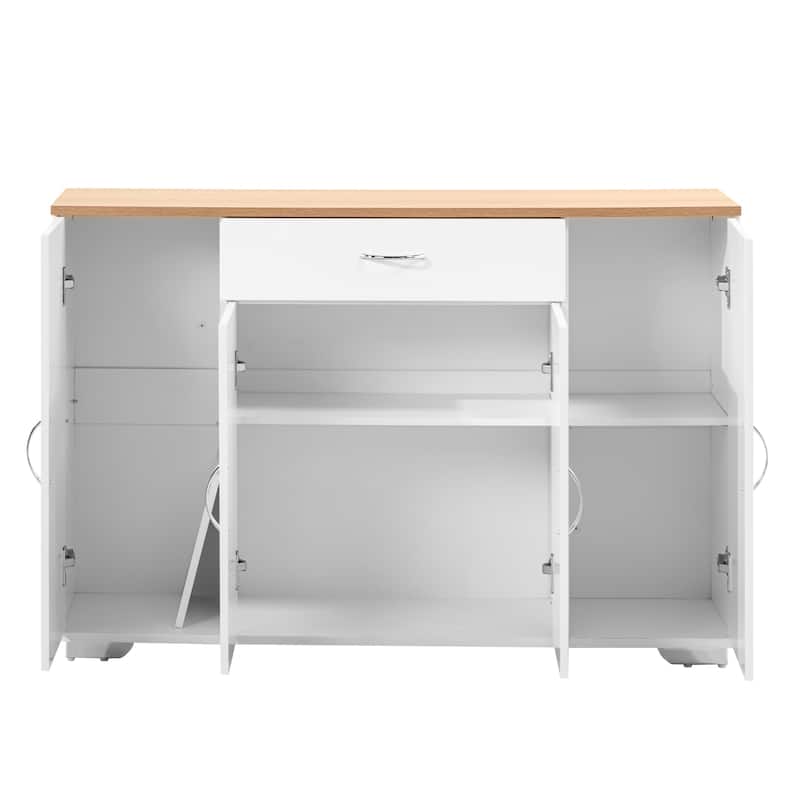 Homy Casa Kitchen Storage Cabinet with Drawer & 4 Doors