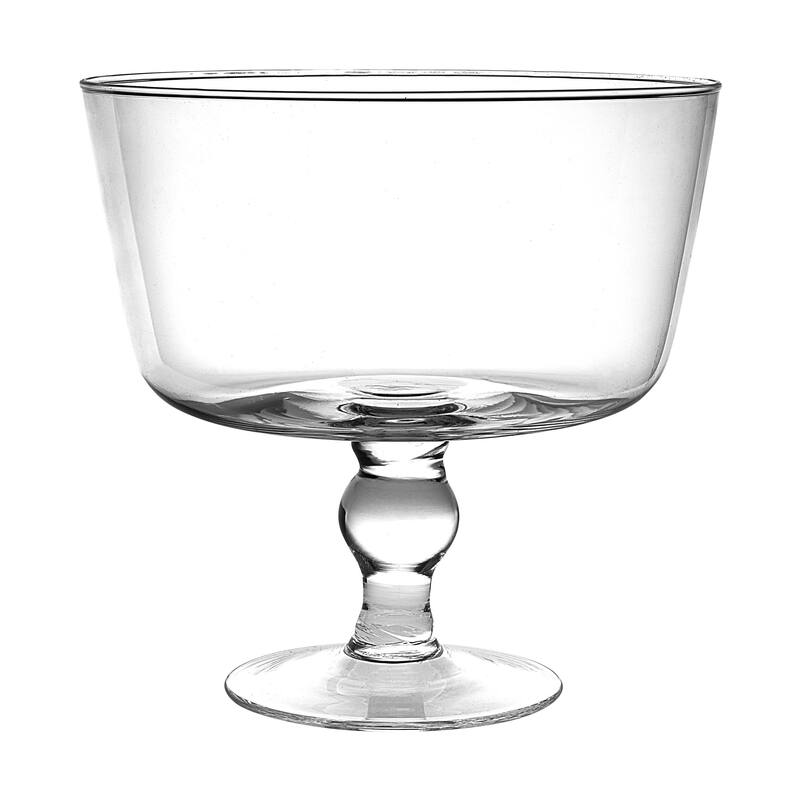 Large Glass Trifle Bowl w/ Scallop Design-8.7"D-120 Oz-Majestic Gifts - 120 Oz.