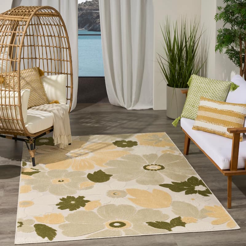 Nourison Aloha Indoor/Outdoor Floral Area Rug