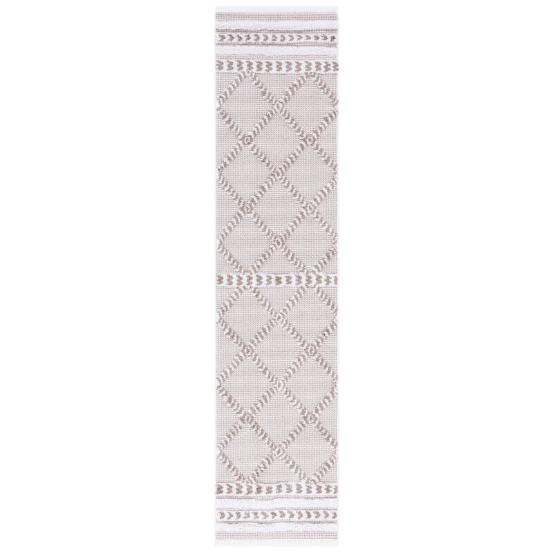 SAFAVIEH Augustine Saori Rustic Trellis Fringe Rug