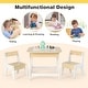 preview thumbnail 7 of 8, Gymax 3-in-1 Kids Wooden Table & 2 Chairs Set w/ Storage Detachable