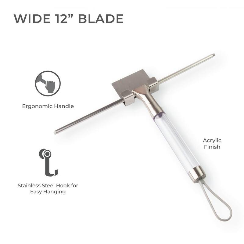 Zadro Shower Squeegee with Silicone Blade and Wall Mounting Bracket