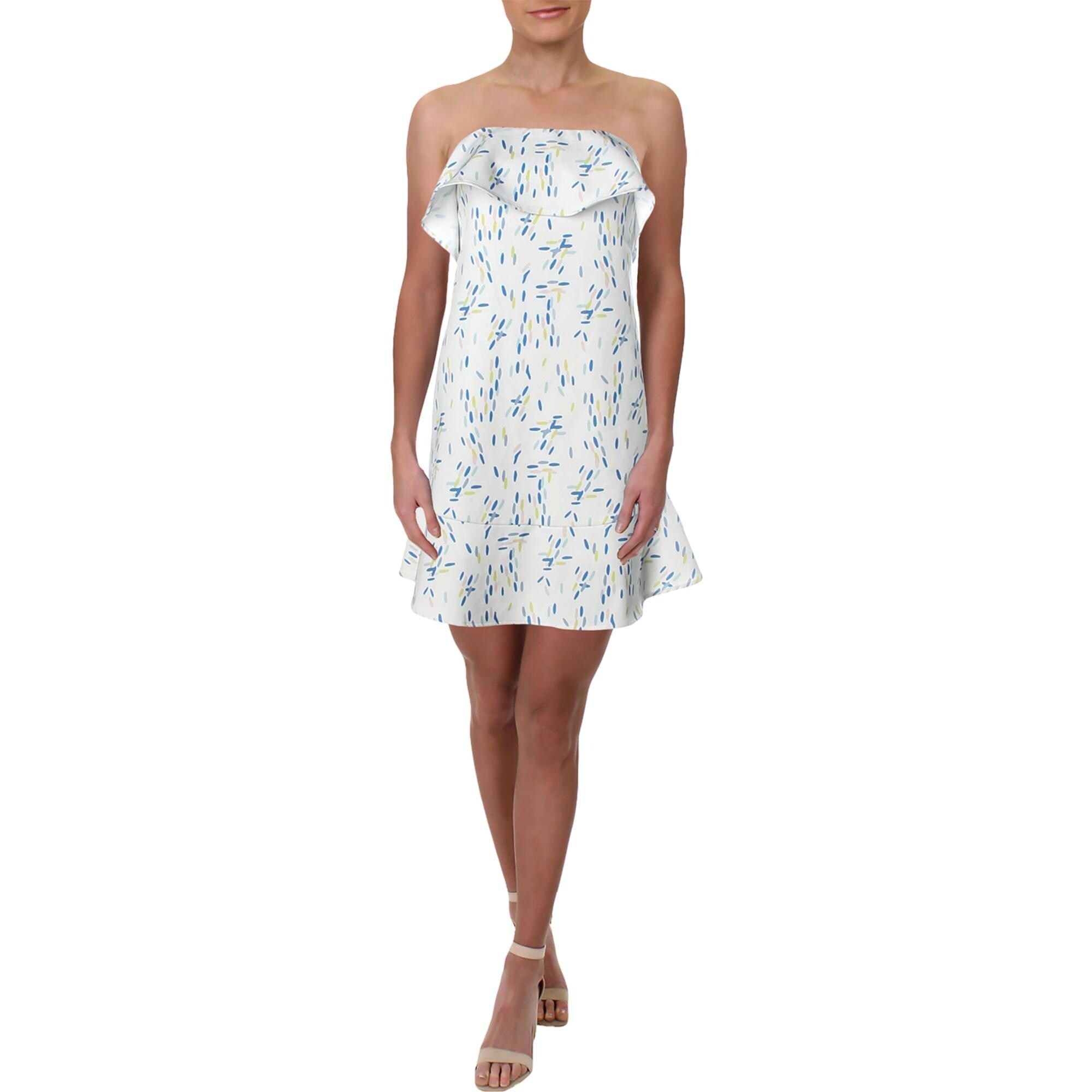 strapless flounce dress