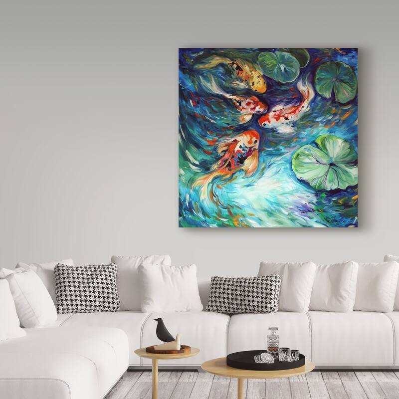 Marcia Baldwin 'Dancing Colors Koi' Canvas Art