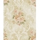 preview thumbnail 2 of 4, Seabrook Designs Eryn Floral Damask Unpasted Wallpaper 20.5 in. W x 33 ft. L - Metallic Parchment & Peach