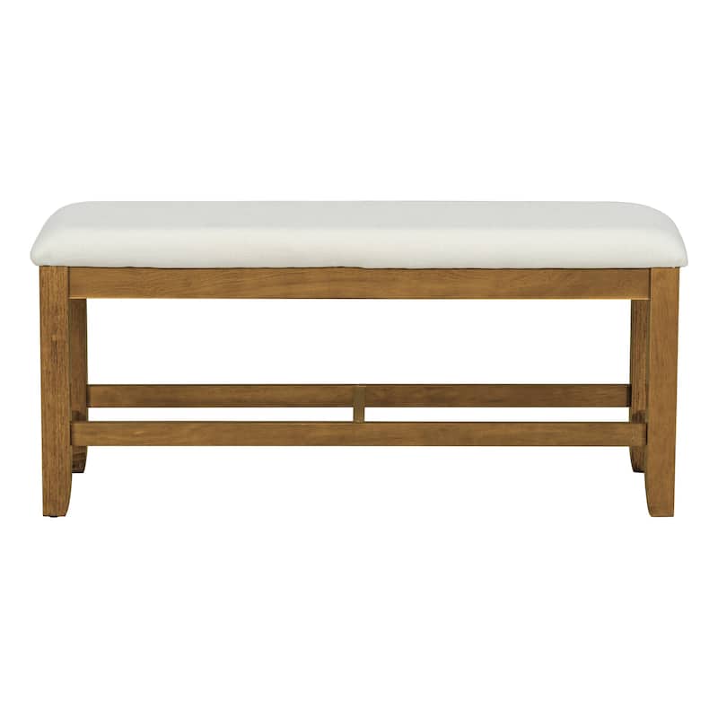 Farmhouse 6-Piece Extendable Dining Table Set with Removable Leaf and Versatile Dining Bench