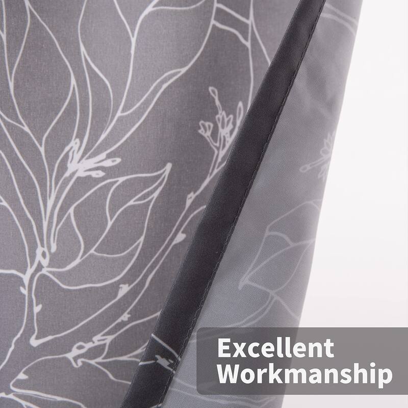 DriftAway Ryan Sketch Floral Branch Leaves Pattern Curtain Set