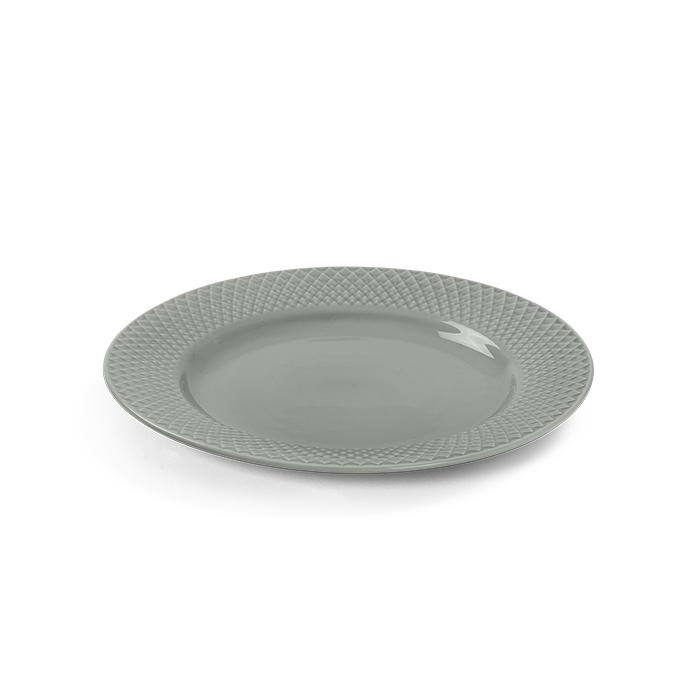 Rhombe Earth Lunch Plate, Moss, Ø: 8.3" - 8.3