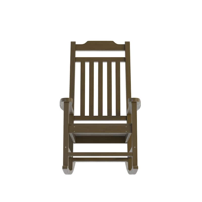 All-Weather Rocking Chair in Faux Wood - Patio and Backyard Furniture