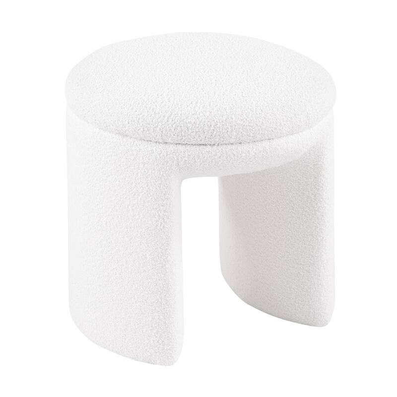 Furniture of America Emery Modern 18-inch U-Shaped Upholstered Ottoman