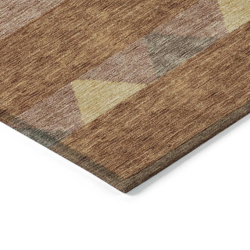 Machine Washable Indoor/ Outdoor Global Boho Chantille Rug