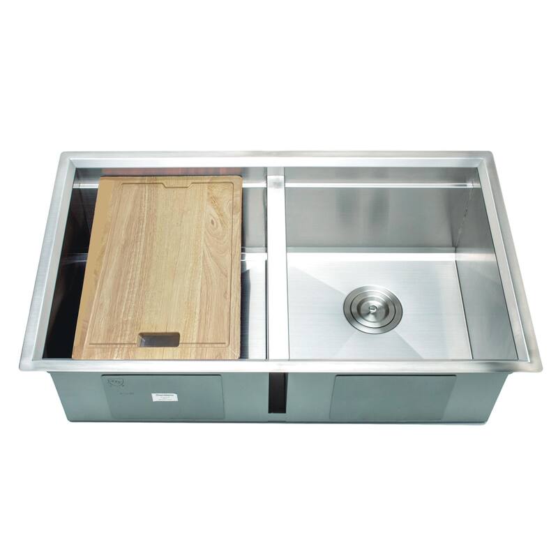 Wells Sinkware 3D Series 32-inch Undermount 50-50 Double Stainless Steel Kitchen Sink w/ Companion Colander and Cutting Board