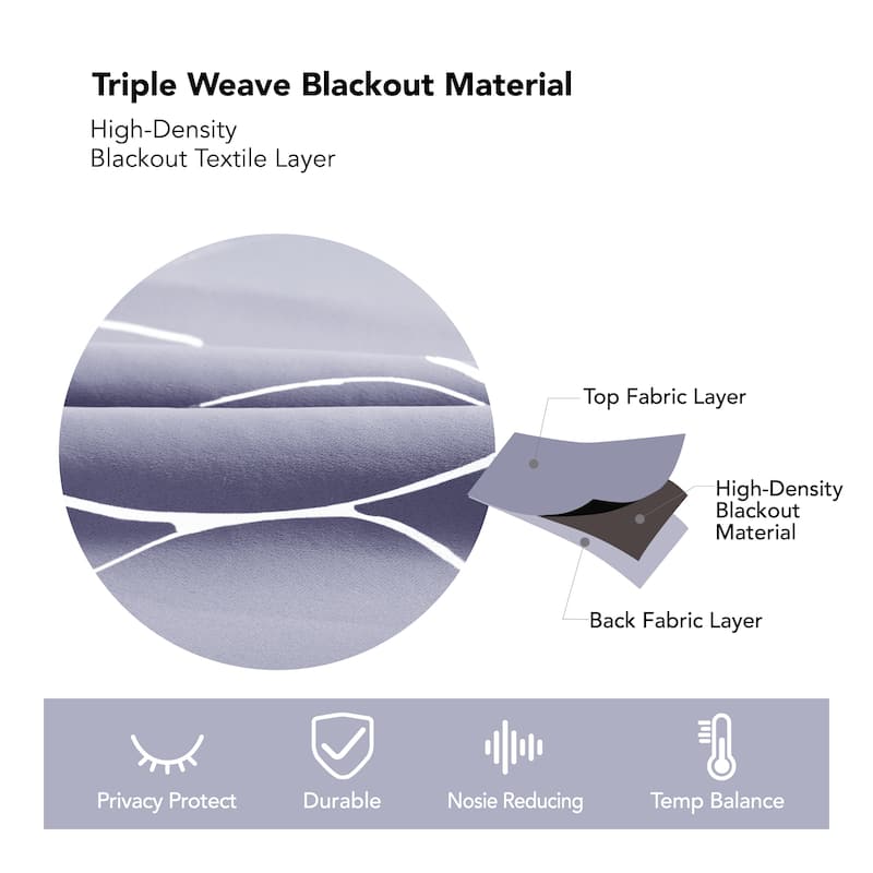 Deconovo Silver Line 42 Width Curtain Panel Pair (2 Panel)