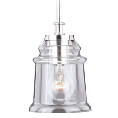 Vaxcel Lighting Toledo Single Light 5" Wide Crystal Pendant