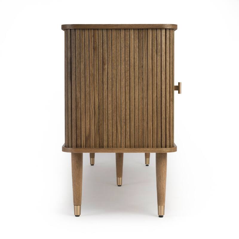 Studio London Walnut Wood Sideboard with 3 Drawer Mid Century Modern