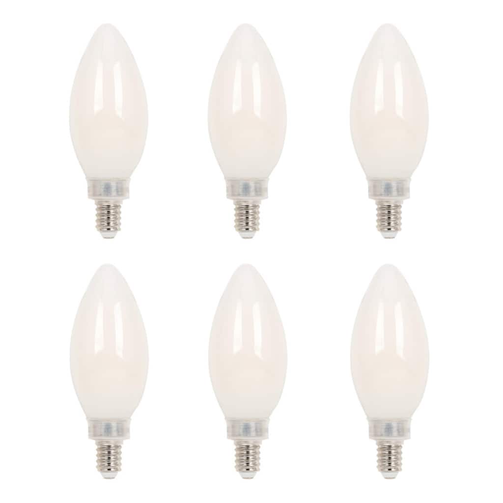 Westinghouse Lighting 4.5 Watt (60 Watt Equivalent) Soft White B11 Dimmable Filament LED Light Bulb, Candelabra Base, 6 Pack