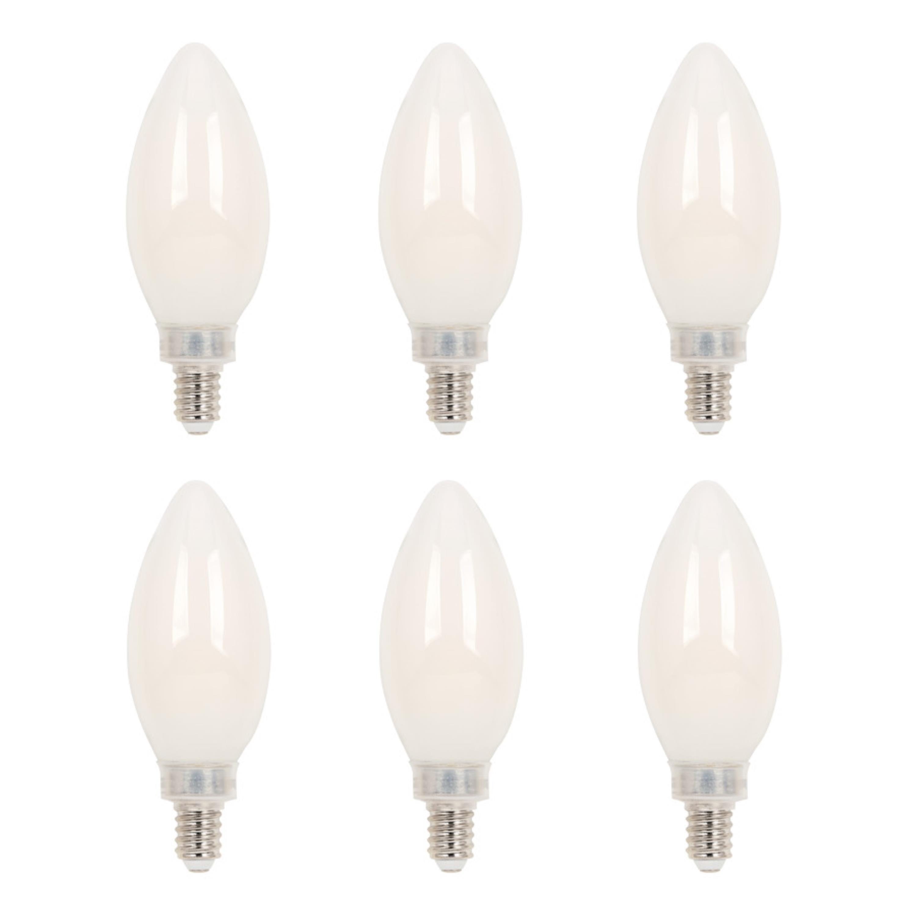 Westinghouse Lighting 4.5 Watt (60 Watt Equivalent) Soft White B11 Dimmable Filament LED Light Bulb, Candelabra Base, 6 Pack