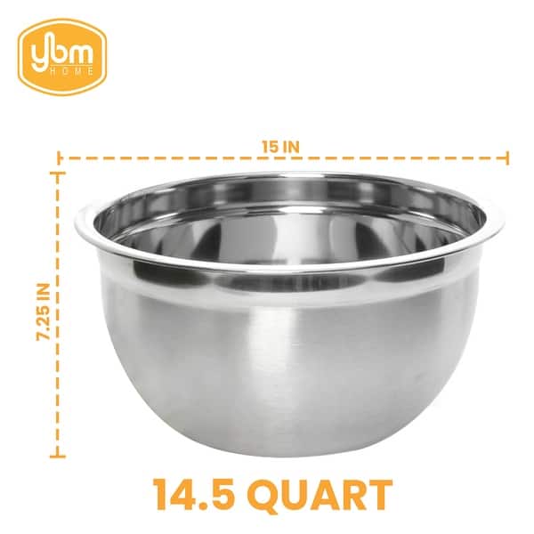 30 Quart Large Stainless Steel Mixing Bowl - Commercial Grade For Kitchen & Baking