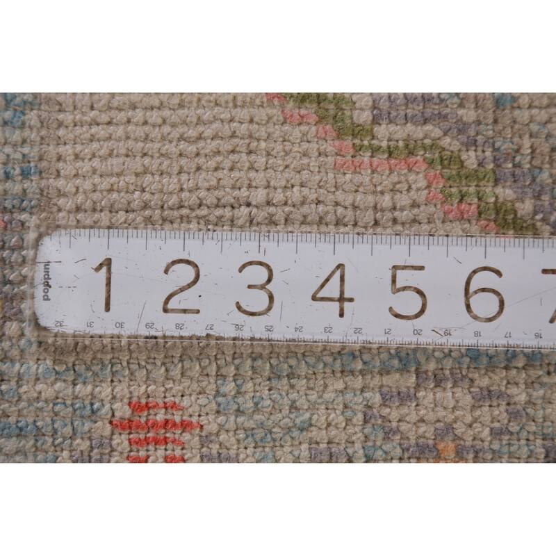 Hand Knotted Oriental 100% Wool Carpet Transitional All-Over Purples Oushak Area Rug - 12' 9'' X 8' 11''