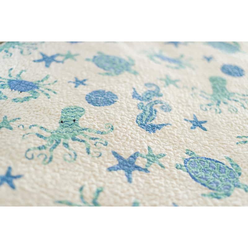 Brisbane Cotton Reversible Coastal Beach Quilt Set
