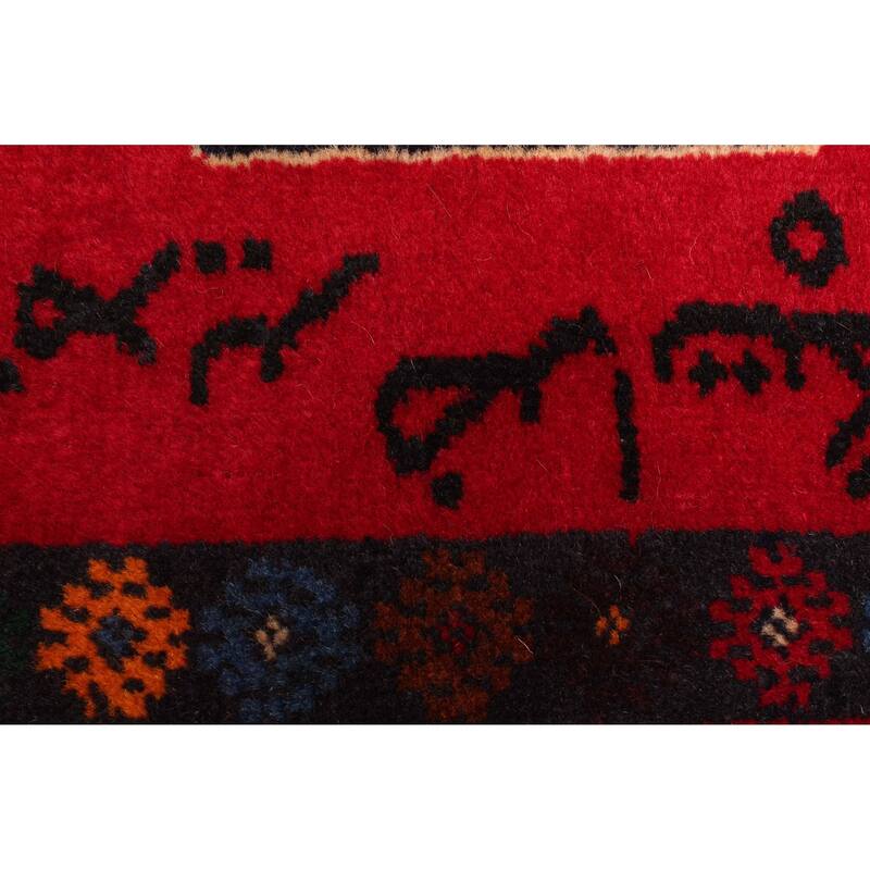 ECARPETGALLERY Hand-knotted Teimani Red Wool Rug - 3'6 x 7'0