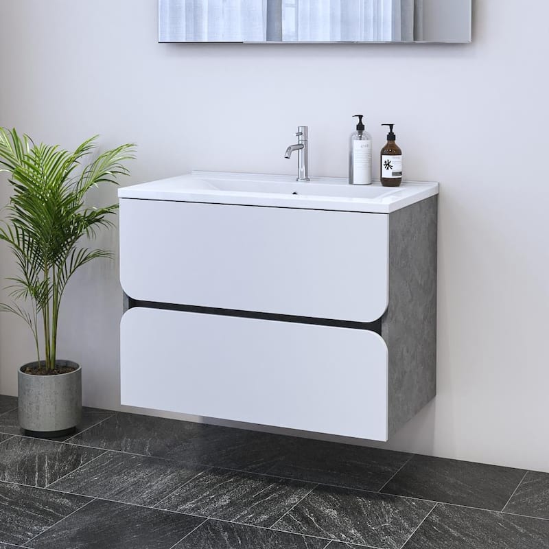 Azurro 2S 80 Floating Bathroom Vanity (32" Width)