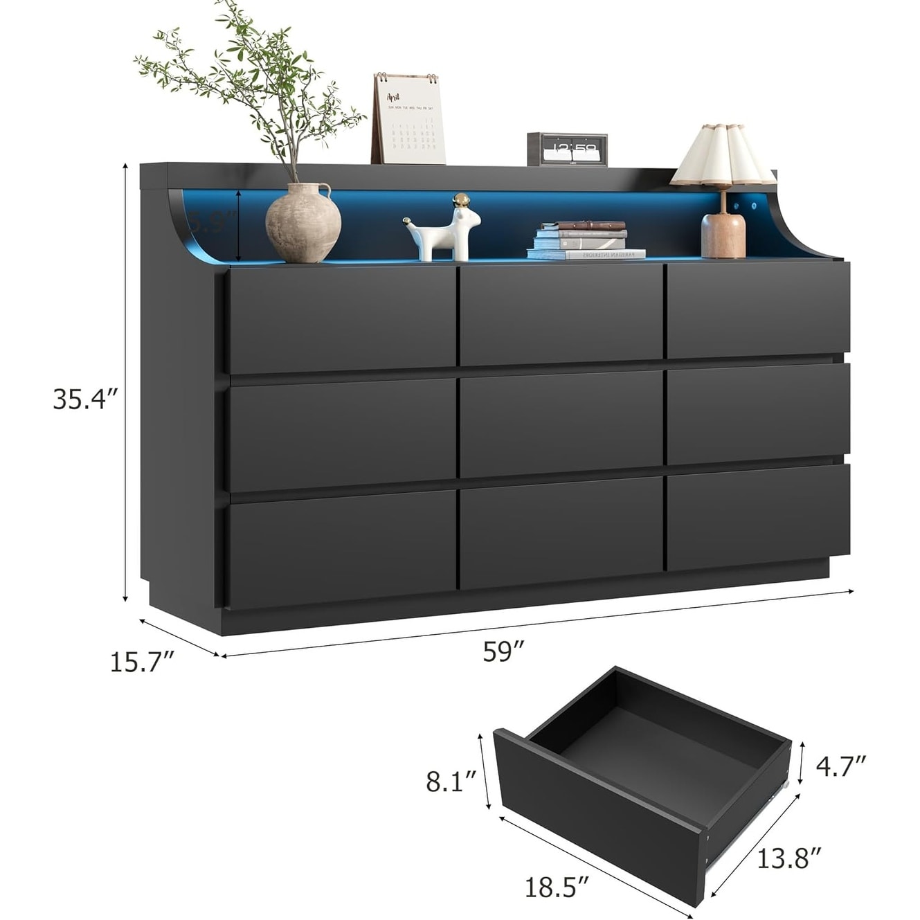 6ft long dresser 9 wood drawers ACCOHOHO Farmhouse Drawer for Bedroom, 36 Inch Tall Modern Dresser TV Stand with Large & Bar Handles, Rustic Chest of Drawers for Bedroom, Living Room, Hallway, Off how to install anti Costa 9-Drawer Grand Dresser, Warm