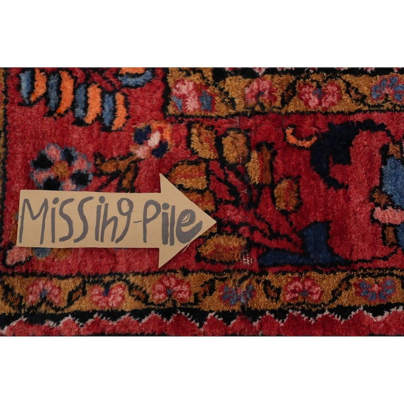 Hand Knotted Oriental 100% Wool Carpet Traditional Floral Navy Blue & Blues Lilian Area Rug - 10' 3'' X 7' 2''