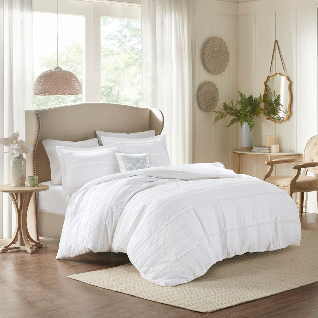 GDF Studio - Celeste 4 Piece Microfiber 2-in-1 Duvet Cover Set