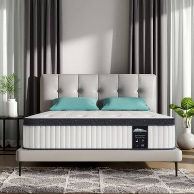 Serweet 12 Inch TwinXL/Full / Queen/ King Memory Foam and Pocketed Spring Hybrid Mattress