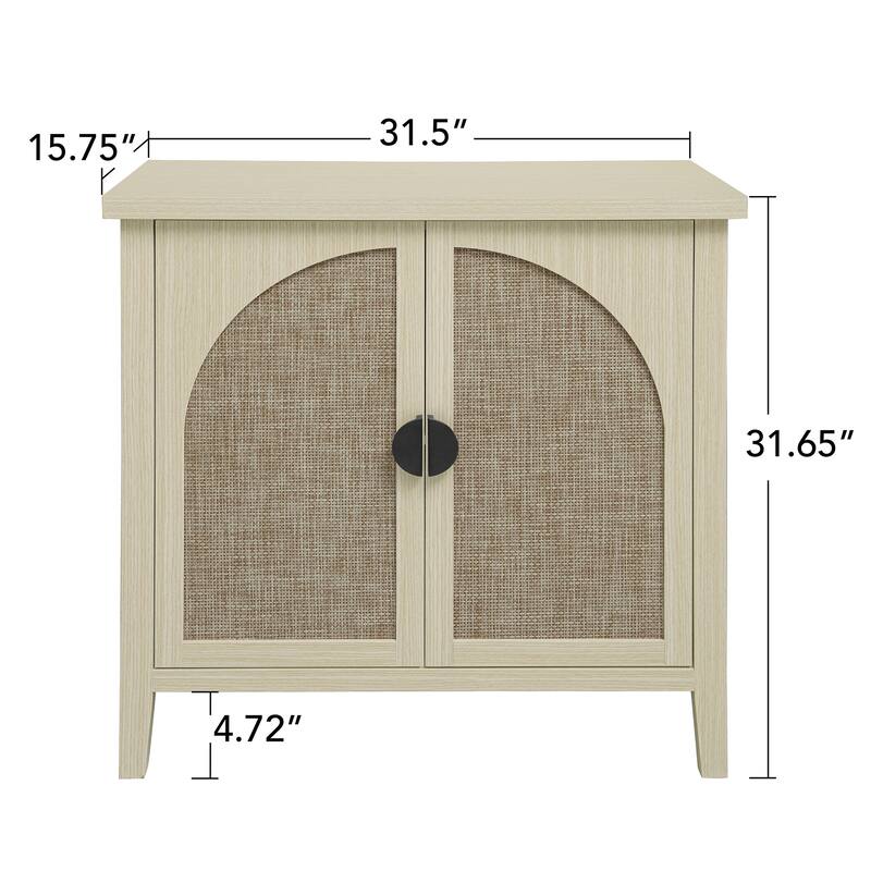 Rattan 2 Door Cabinet