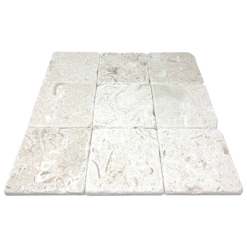 Fresca Limestone 4" x 4" Tumbled TIle