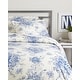 preview thumbnail 4 of 6, Printed Design Cotton Collection 400 Thread Count Navy Toile Duvet Set
