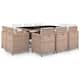 Option Beige/Cream white 11 Piece