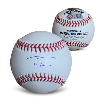 Trea Turner Autographed MLB Signed Baseball Beckett COA With UV Display Case - 8'6" x 11'6"