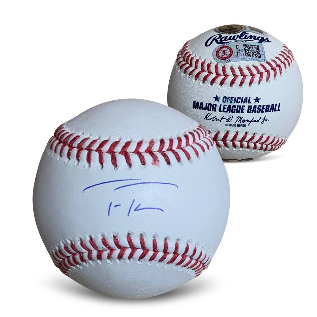 Trea Turner Autographed MLB Signed Baseball Beckett COA With UV Display Case - 8'6" x 11'6"