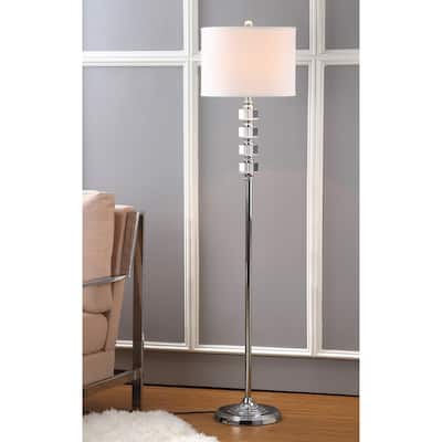 SAFAVIEH Lighting 60-inch Crystal Lombard Street Floor Lamp - 14"x14"x60"