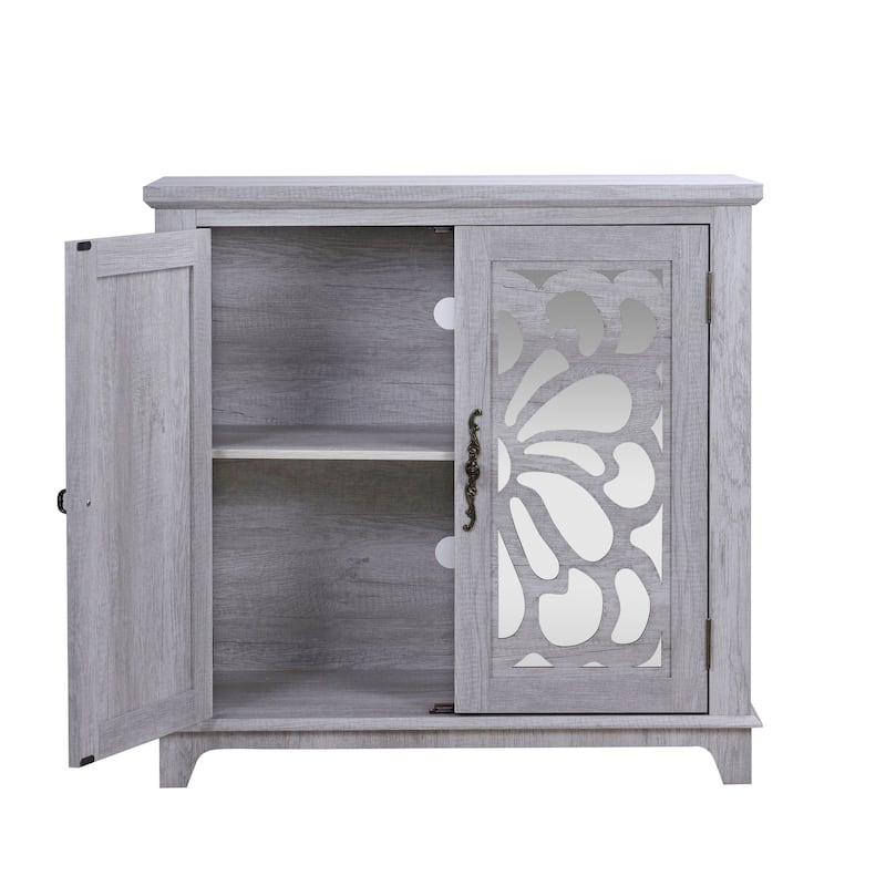 Elegant sideboard with 2 acrylic mirrored doors Sideboard and Buffet