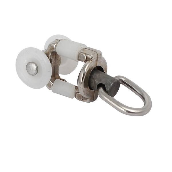 Unique Bargains12.5mm Dia Twin Wheel Swivel Ring Curtain Track Rail Rollers Gliders 40pcs Bed